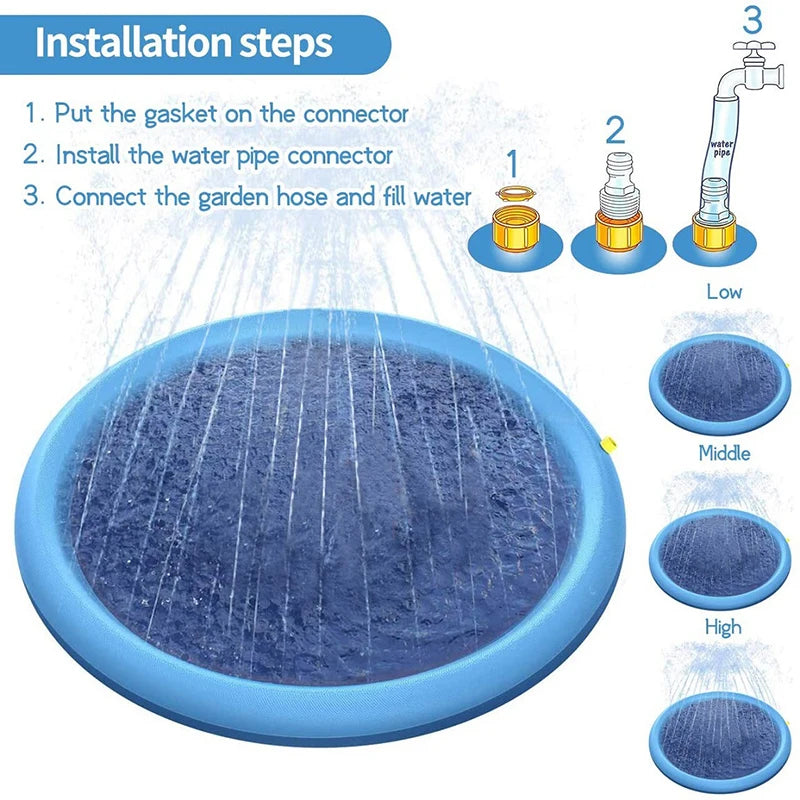 🐾 Splash into Fun – The Ultimate Dog Sprinkler Pool 🌊